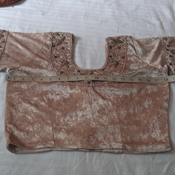 Zardosi work Valvet blouse - Picture 3 of 7